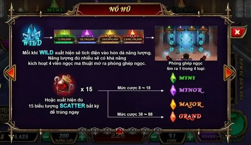 Các chức năng trong game