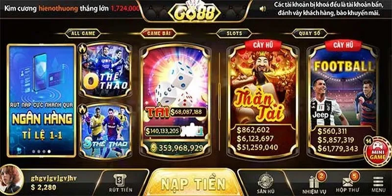 Go88 là cổng game quay hũ uy tín, đáng thử nhất hiện nay